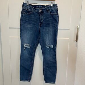 Old Navy Women's Skinny Jeans - Dark Blue